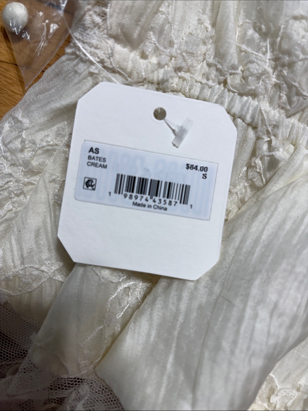 Altar’d State Ivory White Lace Embroidered Peplum Blouse- Size Small NWT - Picture 11 of 13